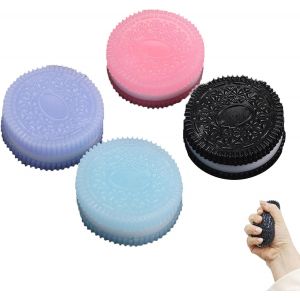 KAL-4 Pi&egrave;ces Jouet Anti-Stress En Forme De Biscuit, Jouets Sensoriel &Agrave; Presser Boule Anti Stress, Jouet De D&eacute;compression Ultra-Doux, Taba Spielzeug De Simulation De Biscuit Pinc&eacute; (R&eacute;gulier) - Neuf