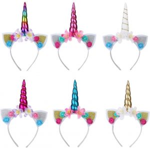 Tzf-Plastique Unicorn Bandeaux,Serre-Têtes En Forme Licorne,Bandeaux En Plastique Licorne,Bandeaux De Licorne En Plastique,Bandeau De Corne De Licorne,Unicorn Bandeaux,Corne Bandeau (B) - Neuf