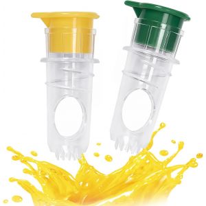 2 Pi&egrave;ces Presse-Citron Avec Robinet, Presse-Agrumes Manuel Portable Avec Bouchon &Agrave; Vis, Presse-Agrumes Manuel Avec Filtre Int&eacute;gr&eacute;, Pour Utilisation Dans Les Restaurants, Cuisines, Bars - Neuf