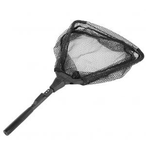 Epuisette De Peche Telescopique Pliable En Alliage D'aluminium, Poignee En Caoutchouc (30 Cm) - Neuf