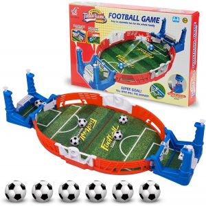 ERYI-Mini Jeu De Baby-Foot 6 Balles,Jeu Interactif De Baby Foot,Jouet De Table De Football Pour Deux,Tables De Babyfoot,Match De Baby-Foot Sur Table,Jeux De Société Interactifs Parent-Enfant,Cadeau D - Neuf