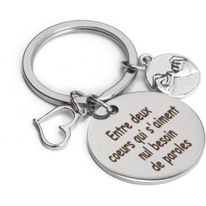 KAL-Porte Clé Saint Valentin Cadeau Saint Valentin Homme Femme Idee Cadeau Couple Cadeaux Pour St Valentin Original Porte Clef Couple Cadeau Anniversaire Homme Femme Personnalisée Cadeau Couple Amour - Neuf