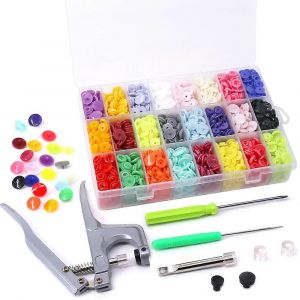 Kit De 384 Boutons-Pression En Plastique + Pince Pour Kit De Boutons-Pression T5 - Neuf