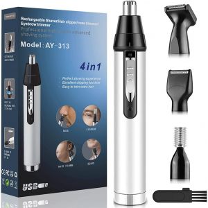 Oayew-Tondeuse Nez Rechargeable Par Usb Indolore,4 En 1 Usb Rechargeable Tondeuse &Eacute;lectrique Pour Le Nez Et Les Oreilles Professionnelle Pour Les Hommes Et Les Femmes Mini Portable - Neuf