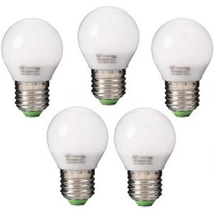 Kal-Ampoule Led Sphérique 6 W 220-240 V E27 6400 K 480 Lm (5 Unités) - Neuf