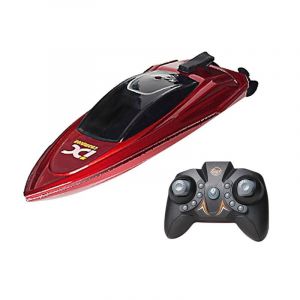 Bateau T&eacute;l&eacute;command&eacute; &Eacute;t&eacute; Enfant S&eacute;curit&eacute; Mini Taille Rouge USB Chargement Facile Rouge YONIS - Neuf