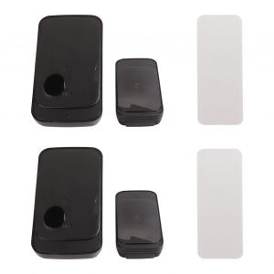 Sonnette sans fil avec bouton tactile, 38 sonneries, 4 volumes reglables, eclairage LED etanche IP44, pour maison et appartement, prise AU - Neuf