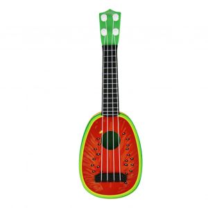 Ukulele pour enfants, jouet a 4 cordes, excellent son, guitare simulee, instrument de musique pour debutants, pasteque - Neuf
