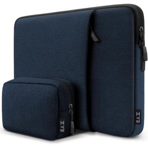SJZG-Housse Ordinateur 13 Pouces Pochette,&Eacute;tanche Housse Pour Macbook Air 13 Pouces M4 M3 M2 M1 2025-2017,Macbook Pro 14/13 Pouces M4 M3 M2 M1 2025 2024-2012 Etc 13.3 Pc Portable Protection-Blue - Neuf