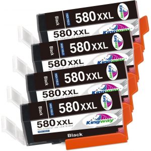 580XXL Cartouches d'encre Compatible avec Canon PGI-580XXL PGBK pour Canon Pixma TR8550 TS705 TR7550 TS9550 TS9551 TS6350 TS6250 TS6150 TS6151 TS8150 TS8151 TS9150 TS8250 TS8251(4 Noir) - Neuf