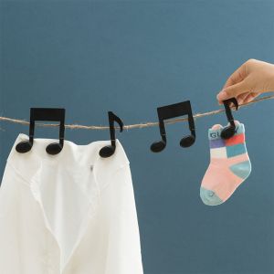 HJLIAN Pince a linge multifonctionnelle en forme de note de musique pour secher les chaussettes et les vetements - Neuf