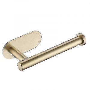 Accessoires Distributeur d'essuie-mains en papier noir mat Adhésif Or brossé Porte-serviettes en papier toilette Mur Salle de bain en acier inoxydable - Neuf