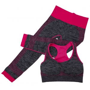 Tenues De Sport Pour Femmes, Soutien-Gorge De Yoga, Leggings, Vetements De Fitness (Rose Rouge L) - Neuf