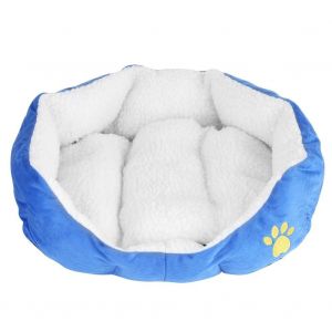Pet Bed Dog Mat Kennel Cat House Pad Automne & Hiver Doux Chaud Coussin De Couchage (Bleu) - Neuf