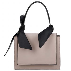 Sac &agrave; Main pour Femme Mignonne avec N?uds D&eacute;coratifs et Rabat Rigide Gallantry Beige - Neuf