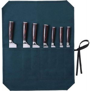 Oayew-Sac &Agrave; Roulettes En Toile Cir&eacute;e, Couteau De Chef, Rouleau &Agrave; Couteau, Sac &Agrave; Couteau, Sac &Agrave; Couteaux, Vert Fonc&eacute; - Neuf
