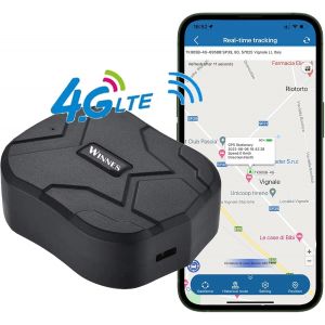 MEVRONISSHOP-4G LTE Tracker GPS Voiture 10000mAh 80 Jours Veille Aimant Puissant &Eacute;tanche et GPS Dispositif de D&eacute;tection Anti-Perte pour V&eacute;hicule Voiture Bateau Camion Dispositif de Suivi - Neuf