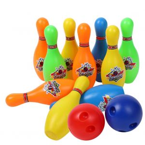 Ensemble De Quilles Colorees Pour Enfants, Jeux De Bowling, Jeux Intelligents Pour La Famille, 25 Cm - Neuf