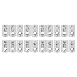 Ecrous a rainure en T en acier au carbone, 20 pieces, avec bille a ressort, pour profiles en aluminium (M8) - Neuf