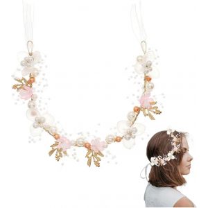 Kal-Serre Tête En Scintillant Bandeaux De Cheveux Rose Strass Cerceau De Cheveu Perlé Accessoires De Fête Mariage Anniversaire Pour Les Femmes X04913 - Neuf