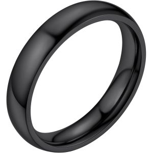 Kal-Bagues Simples Pour Hommes Et Femmes 2mm/4mm/6mm/8mm De Large Style Confortable Acier Inoxydable Bague Anneaux Business Quotidienne Punk Nom Personnalisé Cadeau Souvenir Taille 54-67 - Neuf
