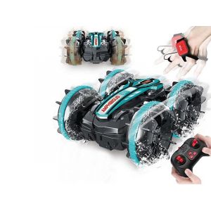 Voiture amphibie t&eacute;l&eacute;command&eacute;e 4x4 2,4 GHz - Bleu - Neuf