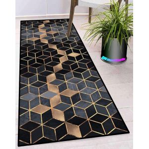 Sjzg-Tapis Cuisine Devant Evier Antiderapant Lavable Long Moderne Design Traditionnel Tapis De Passage Pour Cuisine Couloir Passage Chambre 40x140cm Gris Noir Beige - Neuf