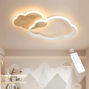 Subzonal-Plafonnier Chambre Enfant, 50cm Plafonnier Led Nuage 28w Luminaire Plafonnier Dimmable Avec T&eacute;l&eacute;commande 3000k-6000k Lampe De Plafond Pour Enfant Chambre, Salon - Neuf