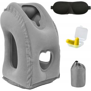 Oreiller De Voyage Gonflable Pour Le Cou, Accessoires De Voyage, Pause D&eacute;jeuner Au Bureau, Voyage En Train Et En Avion, Coussin De Cou, Coussin De Soutien De La T&ecirc;te, Position De Sommeil R&eacute;glable - Neuf
