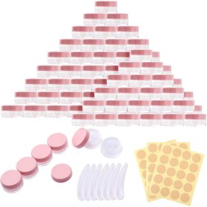 Lot de 71 bo&icirc;tes vides transparentes de 5 ml-Avec couvercle-Pour &eacute;chantillons de voyage-Pour le remplissage de cosm&eacute;tiques,lotions,cr&egrave;mes.[K161] - Neuf