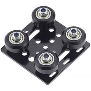 MEVRONISSHOP-DEWIN Roue en V Avec Plaque, Avec plaque Profil de Poulie en Aluminium pour Profil&eacute;s 3D Poulie V Profils en Aluminium Norme UE 2020 Petite Roue en V avec Plaque Pi&egrave;ces CNC pour l'impress - Neuf