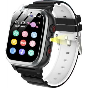 Montre Connectée Enfant 26 Jeux Podomètre Téléphone Sos Caméra Hd Vidéo Lecteur Mp3 Réveil Calories Digitale Smart Watch Montre Enfant Garcon Garçon Fille 3 4 5 6 7 8 9 10 Ans (Noir)[Z1554] - Neuf