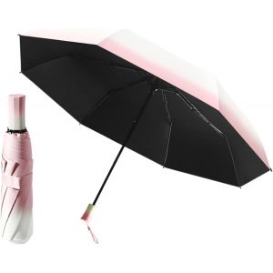 CLICKSELL-Parapluie Pliant Voyage Compact Portable Femme Enfant,Design Dégradé,8 Baleines,Anti-Uv Upf50+ Téflon Ultra-Déperlant - Neuf