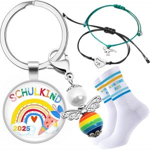 Lbgwp60-Cadeau De Rentrée Des Classes - Porte-Clés Ange Gardien - Chaussettes Pour Filles Et Garçons - Bracelet 2025 - Sac D'école - Remplis Porte-Bonheur - Rentrée Scolaire - Cadeau De Rentrée Des - Neuf