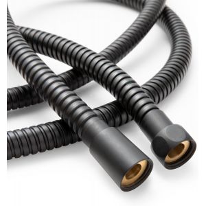 KGABERY-Flexible De Douche 1,2 M,Avec Protection Anti-Torsion,Grand Tuyau Douche 11 Mm De Diamètre,Tuyau De Douche De Remplacement En Acier Inoxydable,Universel,Noir - Neuf