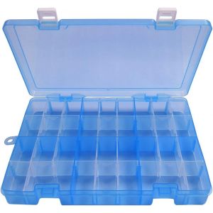 Tianyi-Boite Rangement Plastique Boite A Bijoux Casier Rangement Boite De Rangement Plastique Ajustable À Usages Multiples Petite Boite Plastique (34 Compartiments, Bleu) - Neuf