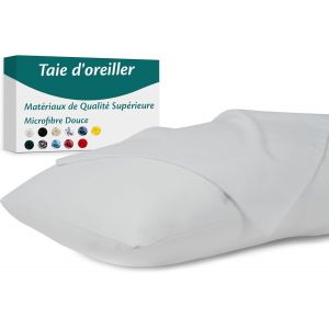 Cauc-Taie D'oreiller 40x80 Microfibre Premium Lot De 2 Housse Coussin Pour Coussins Canap&eacute;/Lit Tissu Super Doux Resistant Et Lavable Hypoallerg&eacute;nique Anti-Acariens Avec Fermeture &Eacute;clair Invisible - Neuf