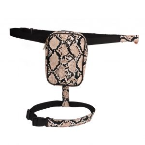 Sac De Jambe En Cuir Pu Pour Harnais De Cuisse, Impermeable, Grande Capacite, Stable, Pour Femme, Pour Le Quotidien En Plein Air, Motif Serpent - Neuf