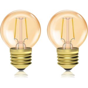 1.5w Ampoule E14 Blanc Chaud, Ampoule E14 Vintage 2200k Ambre, Ampoules Led Intérieur E14 1.5w, Équivalent 20w Ampoule G40, Lot De 2 - Neuf