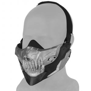 Tactique Airsoft Moiti&eacute; Du Visage Cr&acirc;ne Masques De D&eacute;gagement Rapide Ajustable Airsoft Masque De Protection Pour Le Paintball Jeux De Guerre Halloween - Neuf