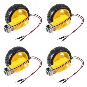 4PCS DC 3-6V Moteur &eacute;lectrique Kit de bricolage pour kit de voiture intelligente - Neuf
