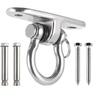 Crochet De Plafond Robuste, Crochets De Suspension Rotatifs Robustes, Support Pour Hamac De Yoga, Crochet Mural Pour Plafond, Pour Hamac, Si&egrave;ge De V&eacute;randa, Balan&ccedil;oire, Yoga (Sil - Neuf