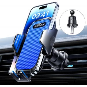 Support Telephone Voiture Mise &agrave; Niveau Protection 100% Silicone Rotative &agrave; 360&deg; Porte Fixe Telephone de Voiture pour Alle T&eacute;l&eacute;phones Portables et Voitures iPhone Samsung Huawei etc,Bleu - Neuf
