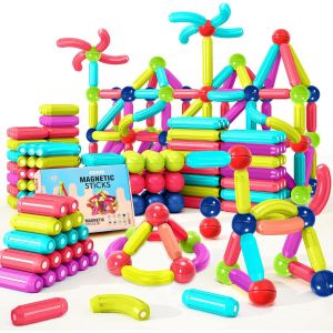 ERYI-88Pcs Jouets De Construction Magnétiques, Jouets De Construction 3D, Blocs De Construction Magnétiques, Cadeau De Jouet D'Apprentissage Éducatif Pour Garçons Et Filles De 3 À 12 Ans (88Pcs) - Neuf