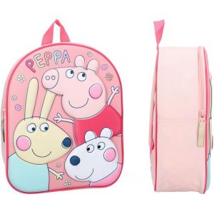 Kalsc-Sac À Dos 3d Peppa Pig Fille Rose-Enfant-Ecole-Maternelle-Garderie-Cartable Fille-Taille 32 Cm-Bretelles Réglables-Idée Cadeau - Neuf