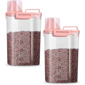 2 Pi&egrave;ces Conteneur Croquettes Chien 3l, Boite Rangement Cuisine, Boite A Croquette Pour Chien, Rangement Herm&eacute;tique, Distributeur De Lessive, Rangement Herm&eacute;tique, Boite Cereales - Neuf