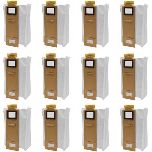 NouvelHorizonstore-12 Pi&egrave;ces Ensemble Sacs &agrave; Poussi&egrave;re, Sac D'aspirateur de Remplacement, Sac &agrave; Poussi&egrave;re pour Roborock, Sacs &agrave; Poussi&egrave;re Accessoires pour Xiaomi Roborock S7 T7S T7 (1) - Neuf