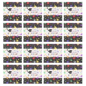 Lot De 40 Serviettes Imprim&eacute;es &laquo; Graduation &raquo; - Couleurs Assorties, Papier De Haute Qualit&eacute;, Id&eacute;ales Pour Les F&ecirc;tes Et Les C&eacute;l&eacute;brations - Neuf