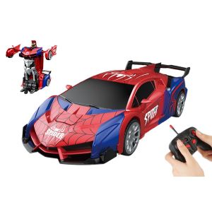Voiture t&eacute;l&eacute;command&eacute;e araign&eacute;e transformable avec lumi&egrave;res et rotation &agrave; 360 degr&eacute;s pour enfants - Neuf