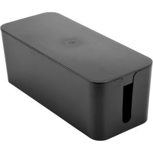 Bo&icirc;te de gestion des c&acirc;bles, bo&icirc;te de rangement des c&acirc;bles, pour cacher la barre de prise, convient pour/le bureau (noir) - Neuf